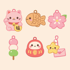 Fototapeta premium Kawaii Japanese Pastel Charms