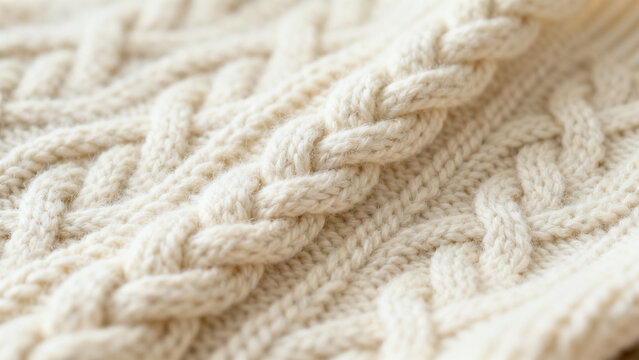 Knitted Sweater Texture Close-Up