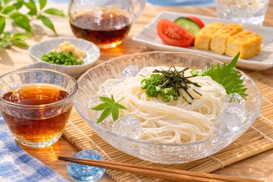 Cold Somen Noodles for Refreshing Summer Meal