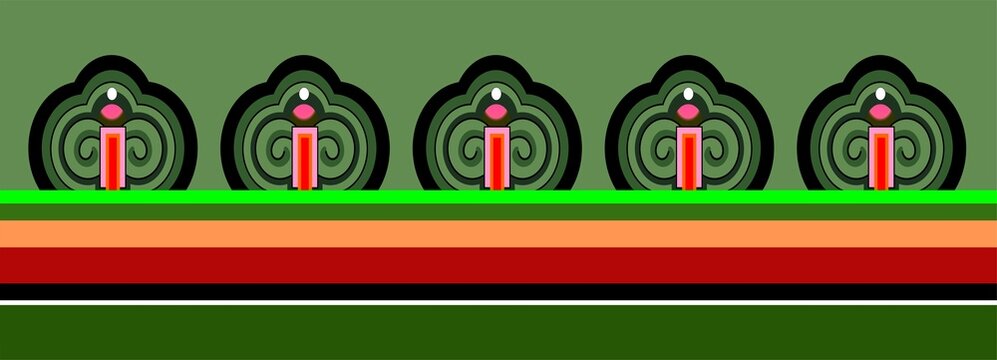 Abstract korean dancheong art