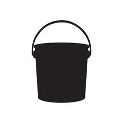 Paint bucket silhouette vector illustration on white background © Khalid