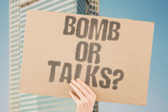 "Bomb Or Talks?" When airstrikes keep landing, diplomats scramble to find a table that both sides will sit at. DIPLOMACY. STRIKES. CONFLICT. ISRAEL. IRAN.
