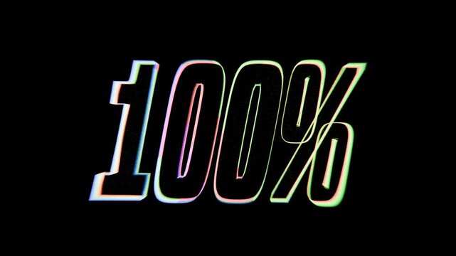countdown percentage timer loading animation, on black background, content creator, game streaming animation