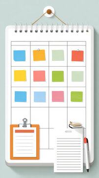 Organized kitchen pantry with magnetic meal planning board and calendar