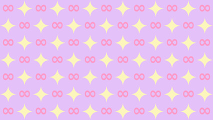Pastel Pattern with Infinity and Star Shapes vector illustration
