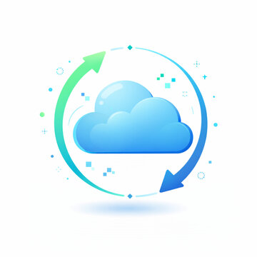 Cloud Data Sync Technology Concept