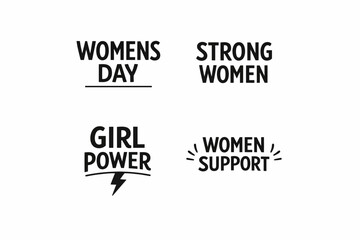 Obraz premium Empowering slogans celebrating women's day and female strength