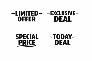 Obraz premium Limited offer and exclusive deal graphics with special price and today deal text