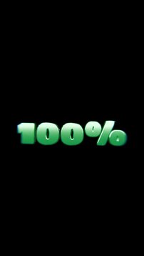 countdown percentage timer loading animation, on black background, content creator, game streaming animation