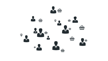 Fototapeta premium Business People Network Icons.