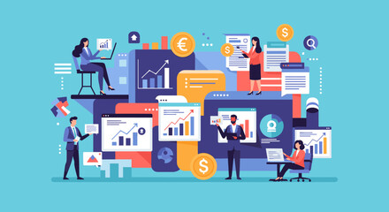 A thoughtful man stands in a blue space, suggesting planning, decision-making, and strategic thinking. Suitable for business presentations or marketin © MotionFlux Lab