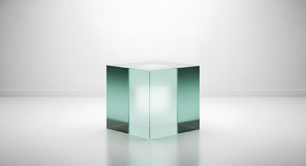 Modern glass cube table
