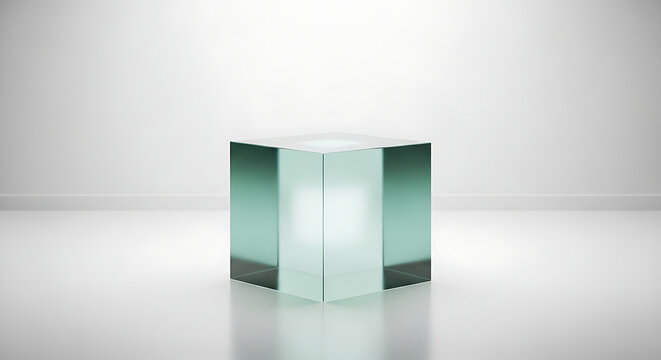 Modern glass cube table