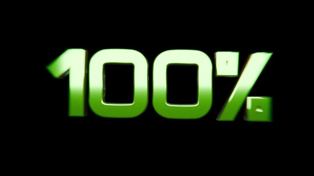 countdown percentage timer loading animation, on black background, content creator, game streaming animation