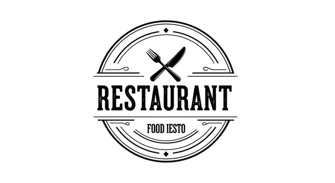 Restaurant Food Logo Design with Fork and Knife.