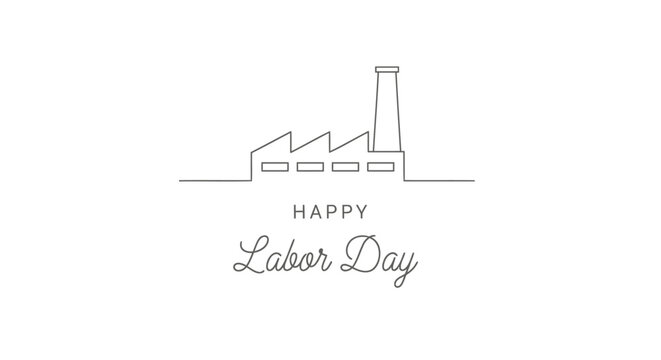 Labor Day factory icon vector graphic