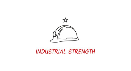 Fototapeta premium Industrial strength hard hat icon vector