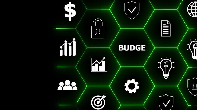 Budge planning and management concept. Company budget allocation for business or project management. Effective and smart budgeting. Plan, review, approve, allocate, analyze and optimize budgets.4k