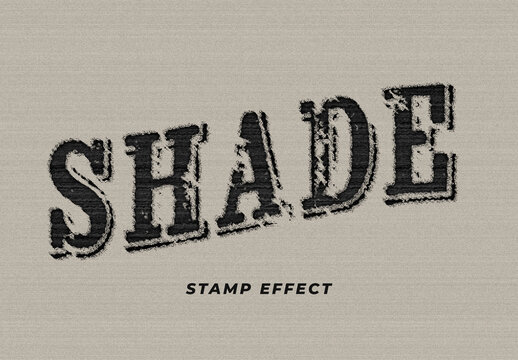 Vintage Distressed Inked Stamp Text Effect