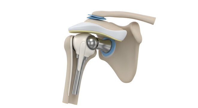 A detailed view of a hip replacement implant