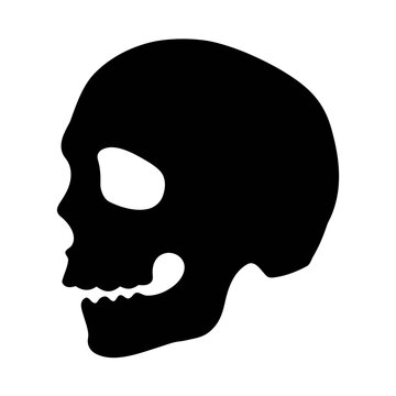 Skull silhouette vector graphic for halloween designs and horror themed illustrations and artwork