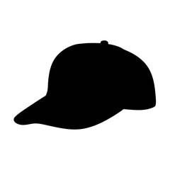 Fototapeta premium Black baseball cap vector graphic download for sports fashion apparel design and silhouette template needs