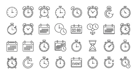 Fototapeta premium Conceptual time management elements showcase a variety of clocks calendars and hourglass representations for planning and scheduling conveying a sense of deadlines and organization for tasks and