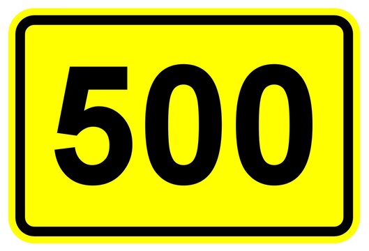 Illustration eines Schildes der Bundesstra&szlig;e B 500 in Deutschland	