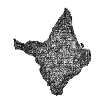 Sketch Aoutline mapa outline map design