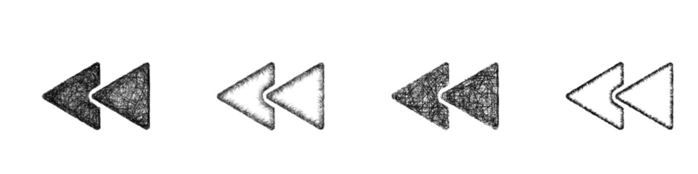 Sketch rewind icon design set