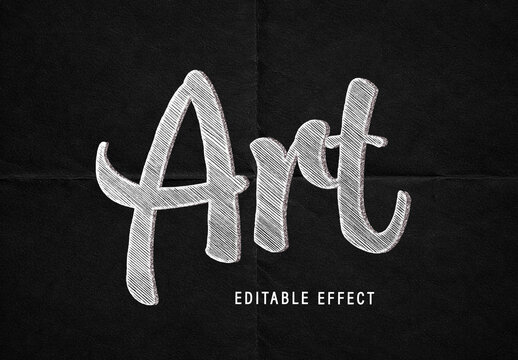 Chalk Pencil Sketch Text Effect