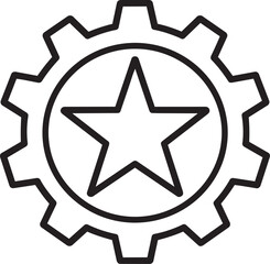 Obraz premium A gear with a star in the center