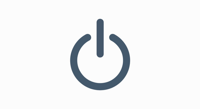 Symbol representing power activation and deactivation suitable for user interface designs and digital systems symbolizing control and energy ideal for instruction manuals and guidance materials