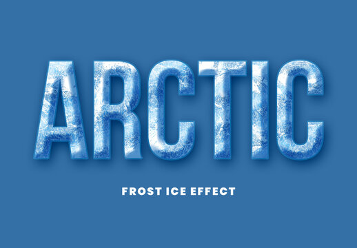 Frost Ice Frozen Cold Text Effect