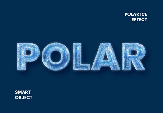 Polar Ice Frozen Cold Text Effect