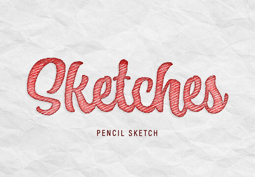 Pencil Sketch Script Text Effect