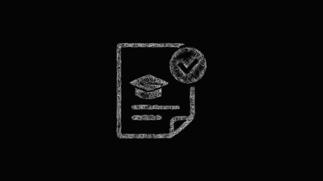 Sketch exam icon animation - smooth progressive reveal
