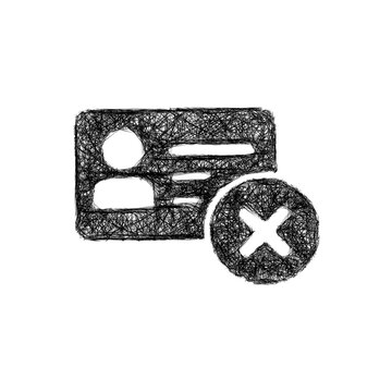 Sketch subscription canceled icon design