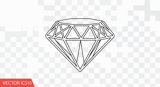 Representation of a Sparkling Gemstone A Symbol of Luxury Value and Wealth Ideal for Jewelry Designs Decoration and Visual Art Projects Emphasizing Clarity and Perfection in Form 182 characters