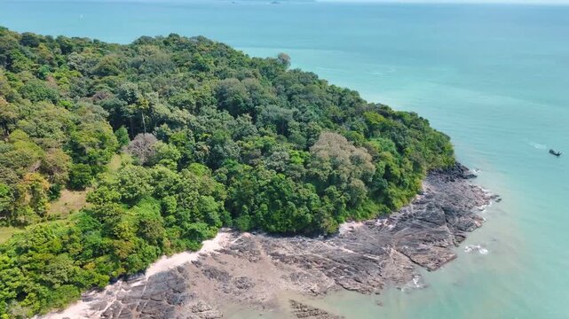 Landscape aerial turquoise sea water texture Phuket Thailand