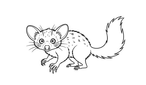 Aye-aye outline vector