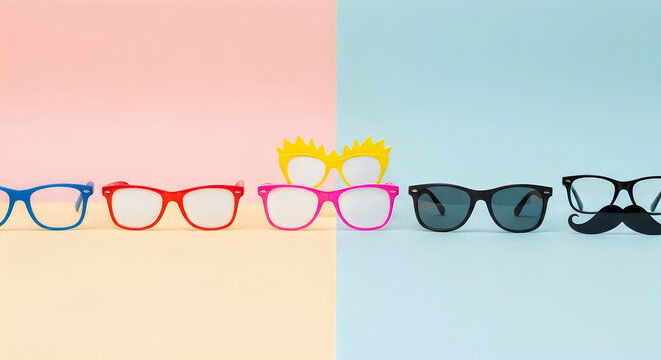 April fools' day glasses and mustache prank funny eyewear accessories