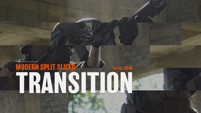 Modern Split Sliced Transition / Horizontal / Part 04