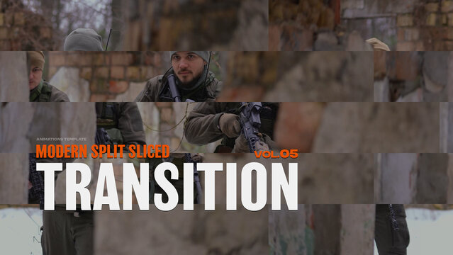 Modern Split Sliced Transition / Horizontal / Part 05