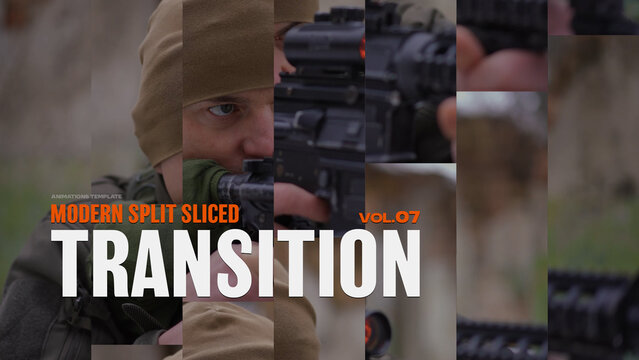 Modern Split Sliced Transition / Horizontal / Part 07