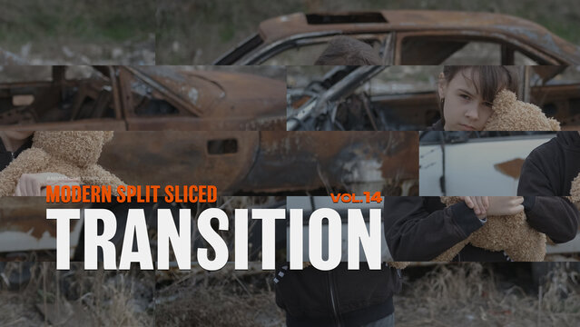 Modern Split Sliced Transition / Horizontal / Part 14