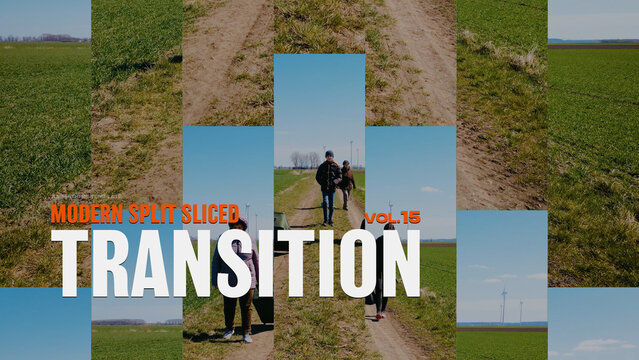 Modern Split Sliced Transition / Horizontal / Part 15