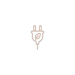 Obraz premium EV Plug Monoline Icon