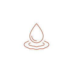 Fototapeta premium Water Drop Monoline Icon