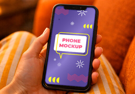 Hand Holding Phone Mockup
